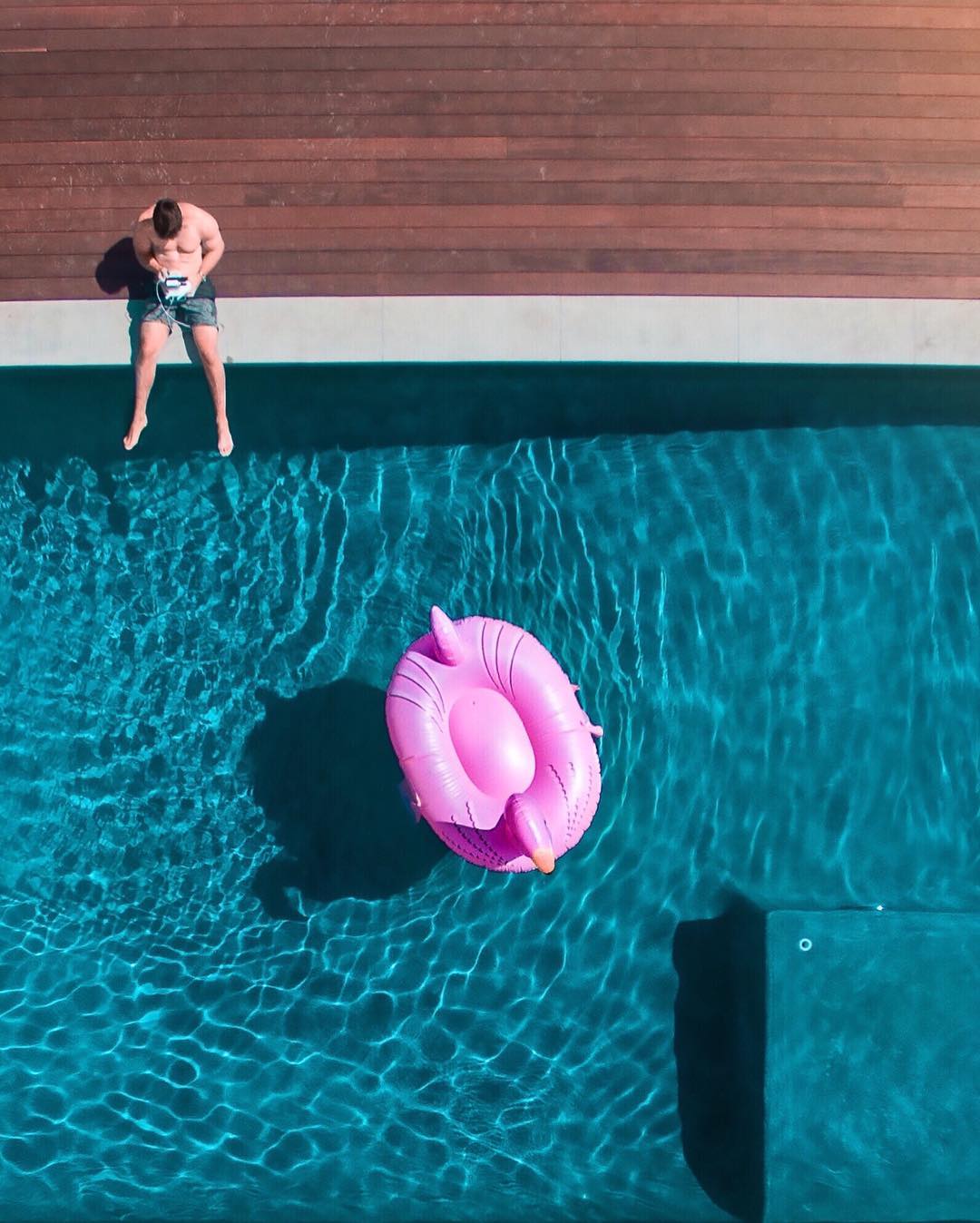 swimming pool drone photo