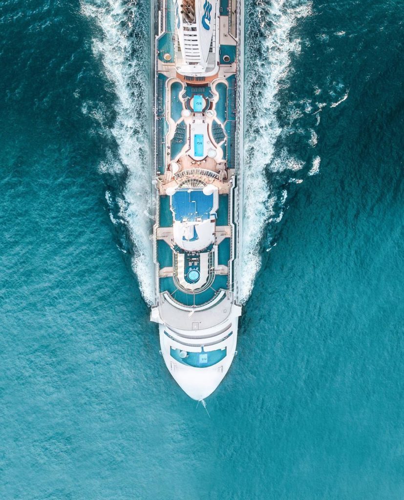 cruise ship drone photo