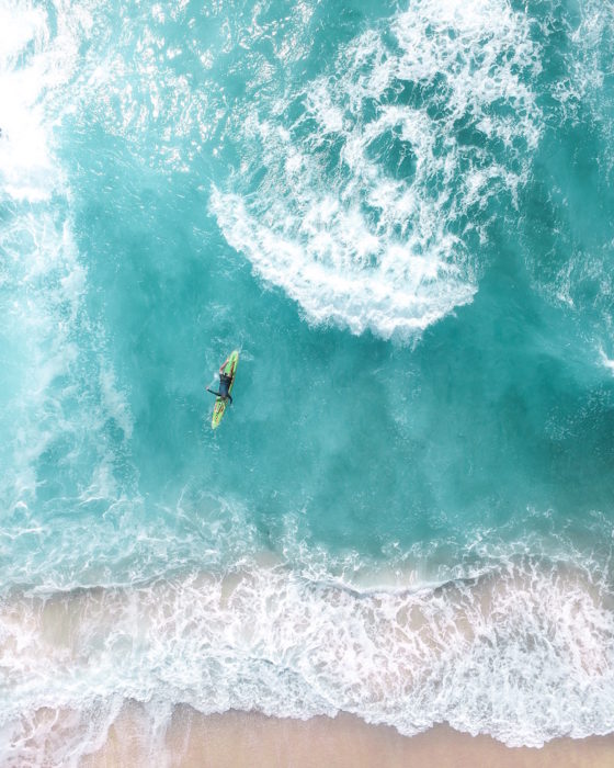 surf beach drone photo